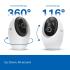 TP-LINK Tapo C260 4K Pan/Tilt Indoor Security Camera for Baby Monitor, Dog Camera w/Motion Detect and Track, 360° View, Color Night Vision, SD/Cloud Storage, Works w/Alexa, Google, and Bixby RoomCam 4K